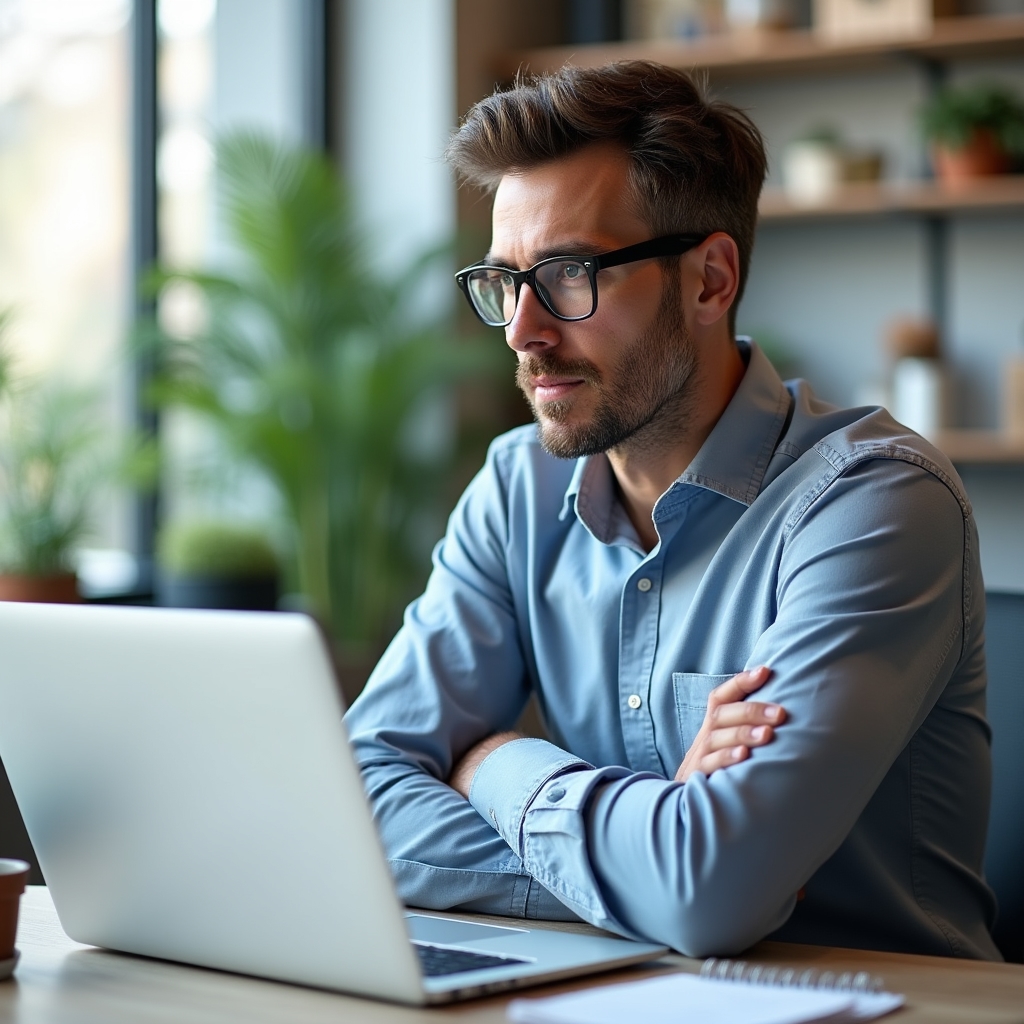 Profesionist analizând notițe despre vizibilitate profesională pe LinkedIn